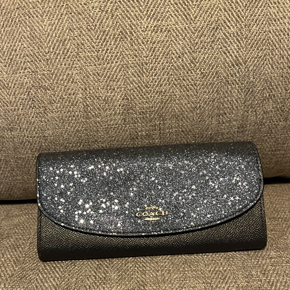 Coach long wallet with sparkles